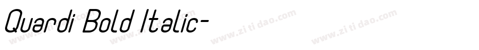 Quardi Bold Italic字体转换